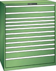 Schubladenschrank 12 Schubladen 1193x725x1450 RAL 6011 Lista 64x36E 78.843.030
