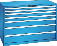 Schubladenschrank 7 Schubladen 1431x725x1000 RAL 5012 Lista 78x36E 78.858.010