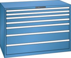 Schubladenschrank 7 Schubladen 1431x725x1000 RAL 5019 Lista 78x36E 78.857.040