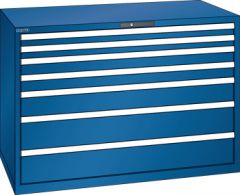 Schubladenschrank 7 Schubladen 1431x725x1000 RAL 5010 Lista 78x36E 78.857.090