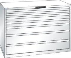 Schubladenschrank 7 Schubladen 1431x725x1000 RAL 9010 Lista 78x36E 78.856.110