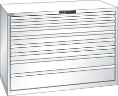 Schubladenschrank 8 Schubladen 1431x725x1000 RAL 9010 Lista 78x36E 78.862.110