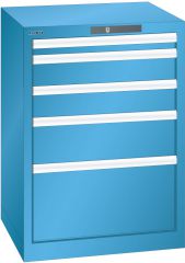Schubladenschrank 5 Schubladen 564x572x800 RAL 5012 Lista27x27E 78.882.010