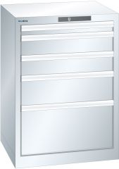 Schubladenschrank 5 Schubl. 564x572x800 RAL 9010 Lista 27x27E 78.882.110