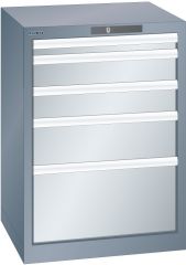 Schubladenschr 5 Schubl. 564x572x800 Korp.NCS S 6502-B Front RAL 7035 Lista 27x27E 78.883.521