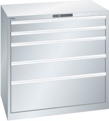 Schubladenschr 5 Schubl. 1023x725x1000 Korp.RAL 7035 Front RAL 5005 Lista 54x36E 79.391.518