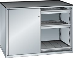 Schubladenschrank Schiebetren 1430x627x1020 RAL 7035 Lista 36x27E 79.427.020