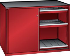 Schubladenschrank Schiebetren 1430x627x1020 RAL 3003 Lista 36x27E 79.427.070