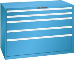 Schubladenschrank 5 Schubladen 1431x725x1000 RAL 5012 Lista78x36E 79.492.010