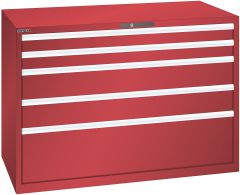 Schubladenschrank 5 Schubl. 1431x725x1000 RAL 3003 Lista 78x36E 79.492.070