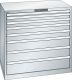 Schubladenschrank 8 Schubladen 1023x725x1000 RAL 7035 Lista 54x36E 12.541.020