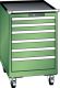 Schubladenschrank 6 Schubladen 564x572x890 RAL 6011 Lista 27x27E 78.114.030