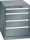 Schubladenschrank 4 Schubladen 564x725x700 NCS S 6502-B Lista 27x36E 78.116.050