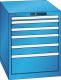 Schubladenschrank 6 Schubladen 564x725x700 RAL 5012 Lista 27x36E 14.352.010