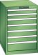 Schubladenschrank 7 Schubladen 564x725x800 RAL 6011 Lista 27x36E 14.367.030