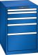 Schubladenschrank 5 Schubladen 564x725x800 RAL 5005 Lista 27x36E 14.368.100
