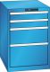 Schubladenschrank 4 Schubladen 564x725x800 RAL 5012 Lista 27x36E 78.128.010