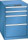 Schubladenschrank 4 Schubladen 564x725x800 RAL 5019 Lista 27x36E 14.371.040