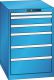 Schubladenschrank 6 Schubladen 564x725x850 RAL 5012 Lista 27x36E 14.407.010