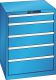 Schubladenschrank 5 Schubladen 717x725x850 RAL 5012 Lista 36x36E 78.164.010