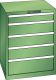 Schubladenschrank 5 Schubladen 717x725x850 RAL 6011 Lista 36x36E 14.410.030