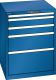 Schubladenschrank 5 Schubladen 717x725x850 RAL 5010 Lista 36x36E 14.411.090