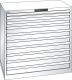 Schubladenschrank 10 Schubladen 1023x725x1000 RAL 9010 Lista 54x36E 78.295.110