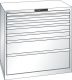 Schubladenschrank 7 Schubladen 1023x725x1000 RAL 9010 Lista 54x36E 78.187.110