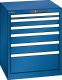 Schubladenschrank 6 Schubladen 564x572x700 RAL 5010 Lista 27x27E 78.486.090