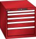 Schubladenschrank 5 Schubladen 564x725x533 RAL 3003 Lista 27x36E 78.511.070