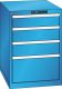 Schubladenschrank 4 Schubladen 564x725x850 RAL 5012 Lista 27x36E 78.526.010