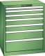 Schubladenschrank 7 Schubladen 717x572x850 RAL 6011 Lista 36x27E 78.568.030