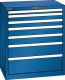 Schubladenschrank 7 Schubladen 717x572x850 RAL 5010 Lista 36x27E 78.568.090