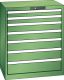 Schubladenschrank 7 Schubladen 717x572x850 RAL 6011 Lista 36x27E 78.572.030