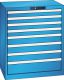 Schubladenschrank 8 Schubladen 717x572x850 RAL 5012 Lista 36x27E 78.576.010
