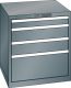 Schubladenschrank 4 Schubladen 717x725x800 NCS S 6502-B Lista 36x36E 78.632.050