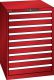 Schubladenschrank 9 Schubladen 717x725x1000 RAL 3003 Lista 36x36E 78.648.070