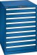 Schubladenschrank 9 Schubladen 717x725x1000 RAL 5010 Lista 36x36E 78.648.090