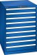 Schubladenschrank 9 Schubladen 717x725x1000 RAL 5005 Lista 36x36E 78.648.100