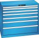Schubladenschrank 7 Schubladen 1023x572x850 RAL 5012 Lista 54x27E 78.751.010