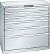 Schubladenschrank 6 Schubladen 1023x572x1000 RAL 7035 Lista 54x27E 78.756.020