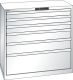 Schubladenschrank 6 Schubladen 1023x572x1000 RAL 9010 Lista 54x27E 78.755.110