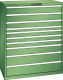 Schubladenschrank 10 Schubladen 1193x725x1450 RAL 6011 Lista 64x36E 78.838.030