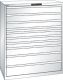 Schubladenschrank 10 Schubladen 1193x725x1450 RAL 9010 Lista 64x36E 78.839.110