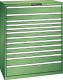 Schubladenschrank 12 Schubladen 1193x725x1450 RAL 6011 Lista 64x36E 78.842.030