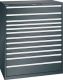 Schubladenschrank 12 Schubladen 1193x725x1450 NCS S 9000-N Lista 64x36E 78.842.060