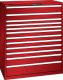 Schubladenschrank 12 Schubladen 1193x725x1450 RAL 3003 Lista 64x36E 78.842.070
