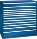 Schubladenschrank 12 Schubladen 1431x725x1450 RAL 5010 Lista 78x36E 78.873.090