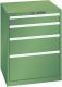 Schubladenschrank 4 Schubl. 717x725x850 RAL 6011 Lista 36x36E 79.383.030