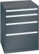 Schubladenschrank 4 Schubl. 717x725x850 NCS S 9000-N Lista 36x36E 79.383.060